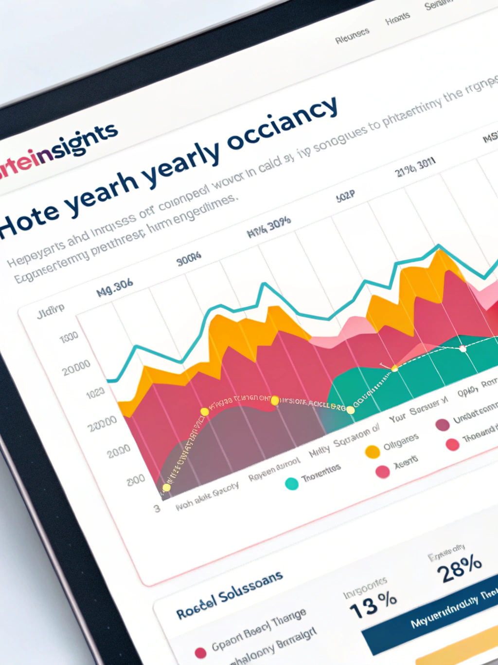 Data visualization showing hotel demand forecasting trends