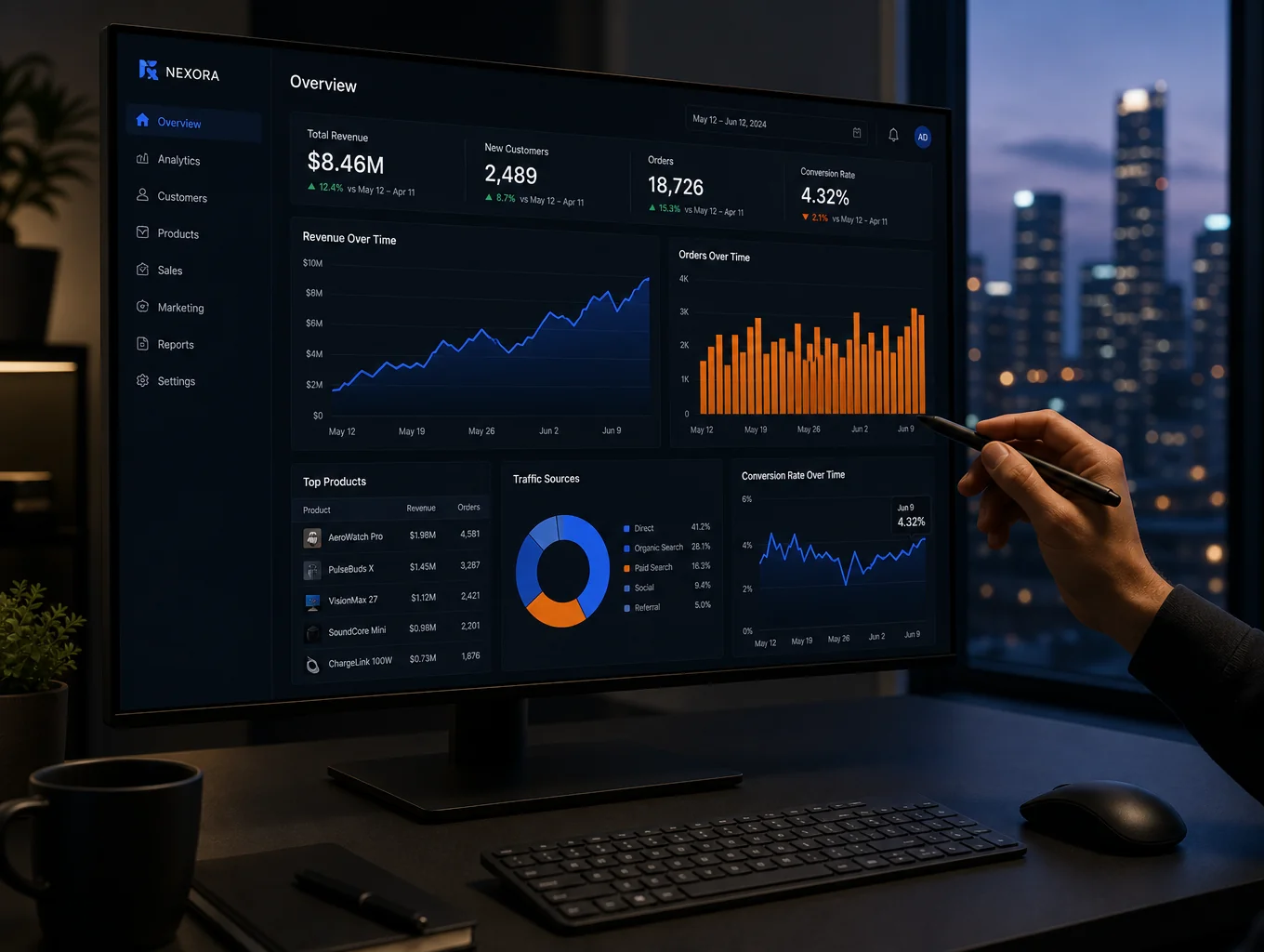 Market intelligence dashboard showing competitor pricing and demand trends