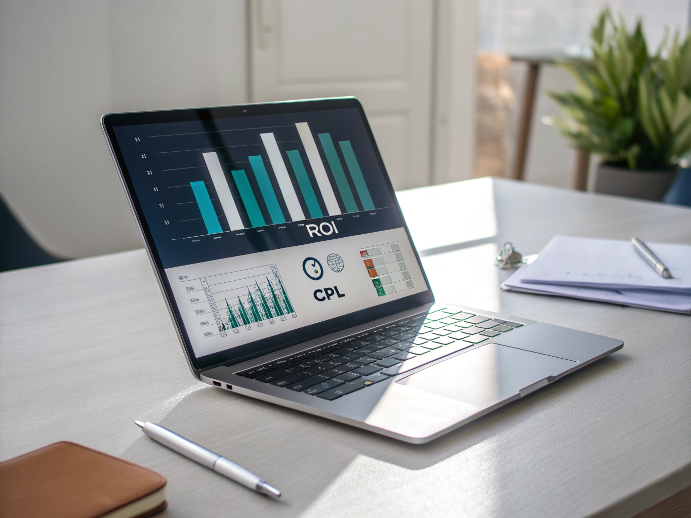 Data dashboard showing OTA booking trends