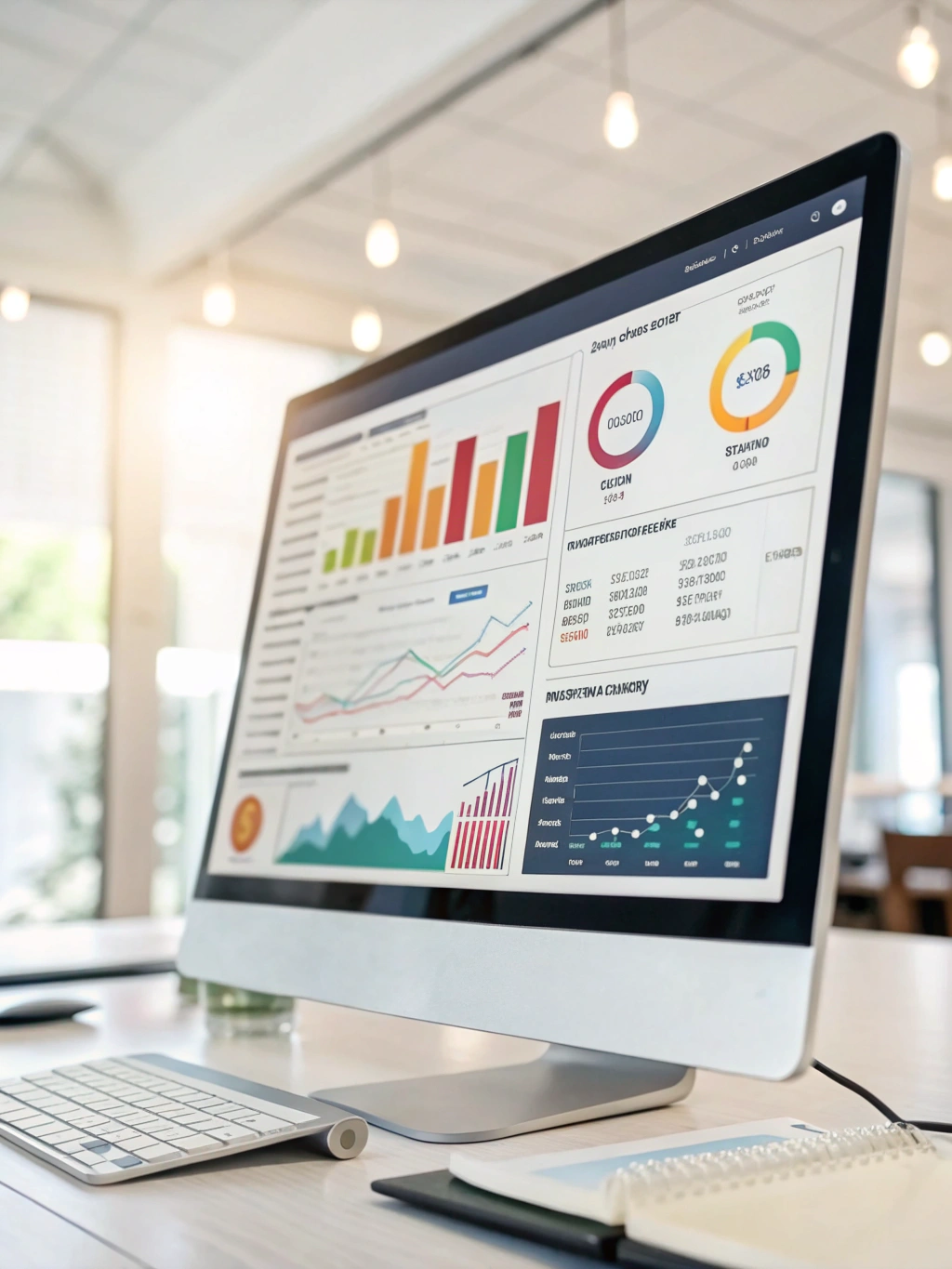 Revenue manager analyzing hotel data dashboards
