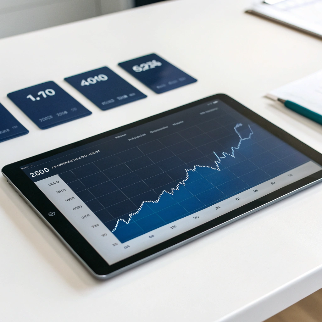Reviewing monthly revenue growth reports