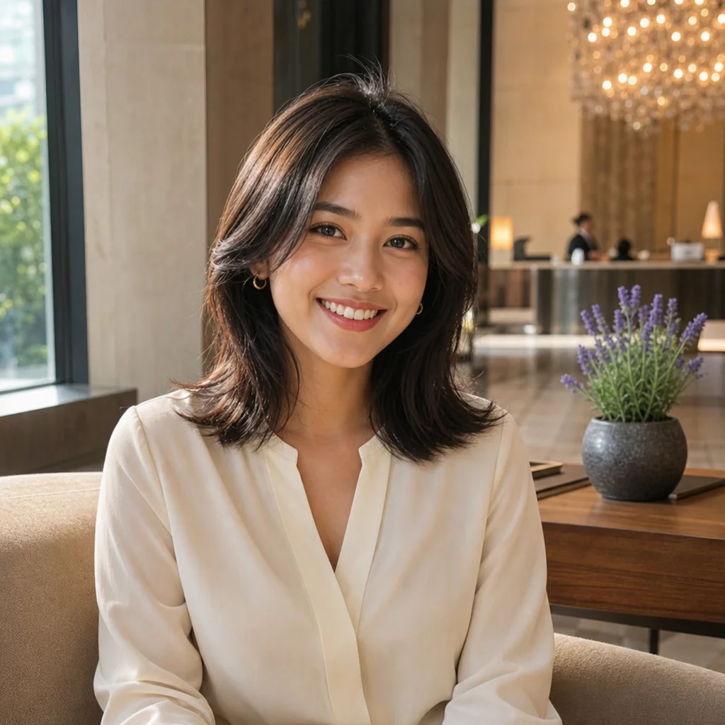 Portrait of Sarah L., HotelRevBaBa client