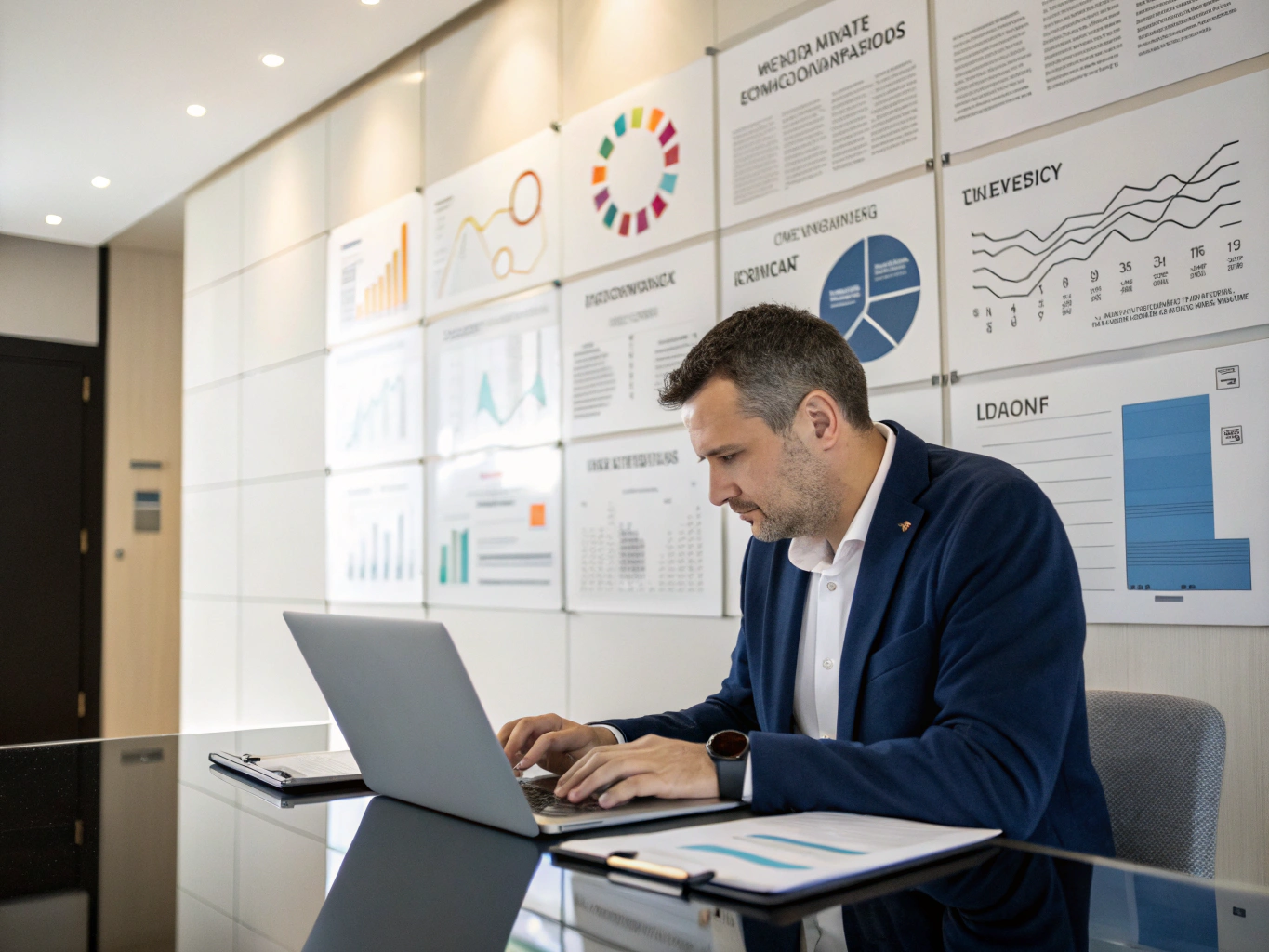 Hotel revenue consultant analyzing property distribution performance and RevPAR metrics