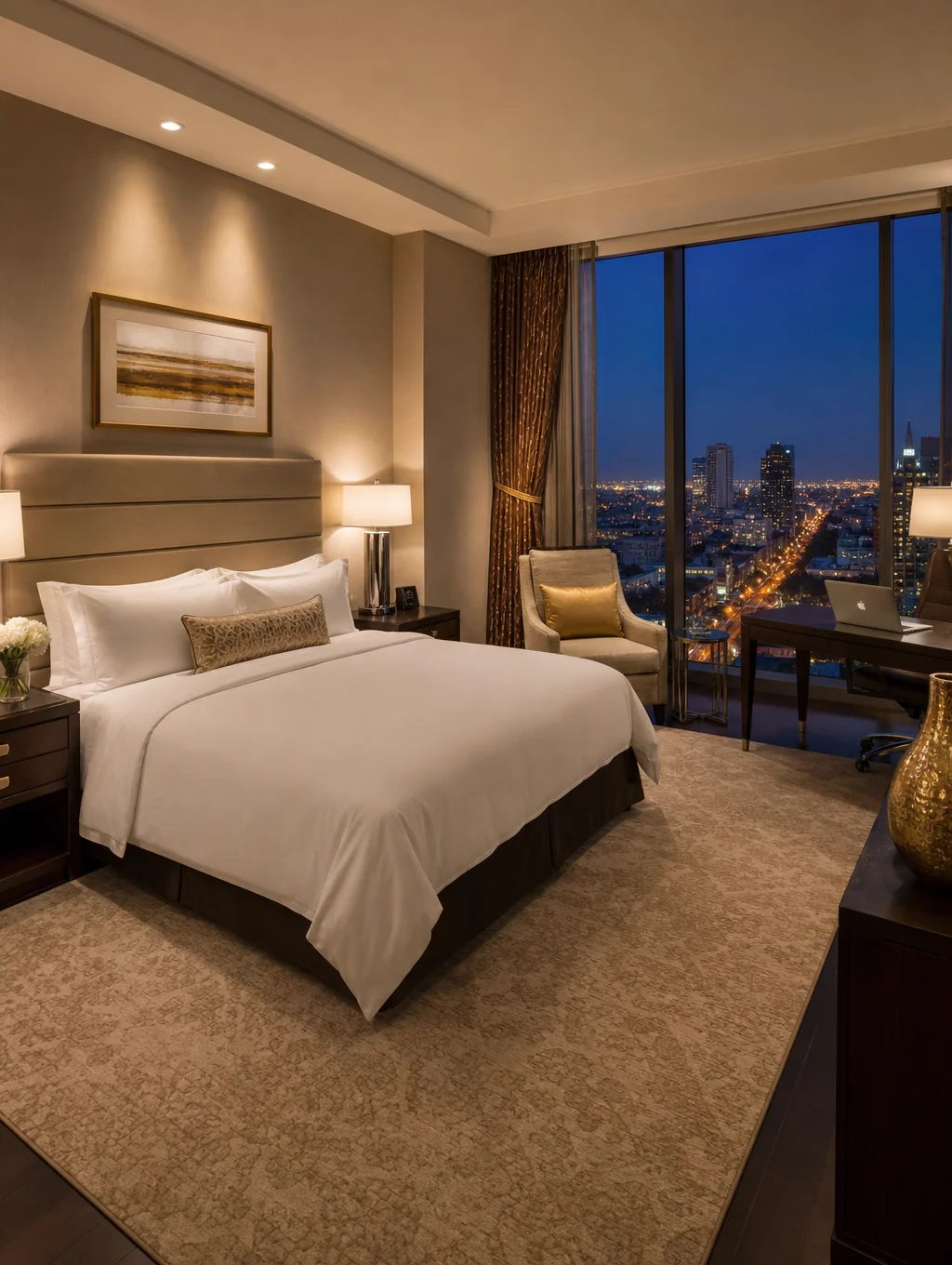 Luxury hotel room interior in Mumbai demonstrating premium hotel revenue management and dynamic rate optimization